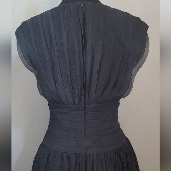 Vintage Black Marilyn Monroe Pleated Fit & Flare Dress - Picture 6 of 9
